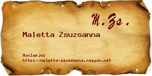 Maletta Zsuzsanna névjegykártya